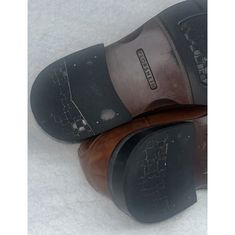 Florsheim‎ Men's Shoes Brown Leather Comfortech Bike Toe Lace Up Size 10D